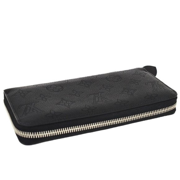 Authentic LOUIS VUITTON Zippy Wallet Long Monogram Mahina Leathr Black - Picture 2 of 15